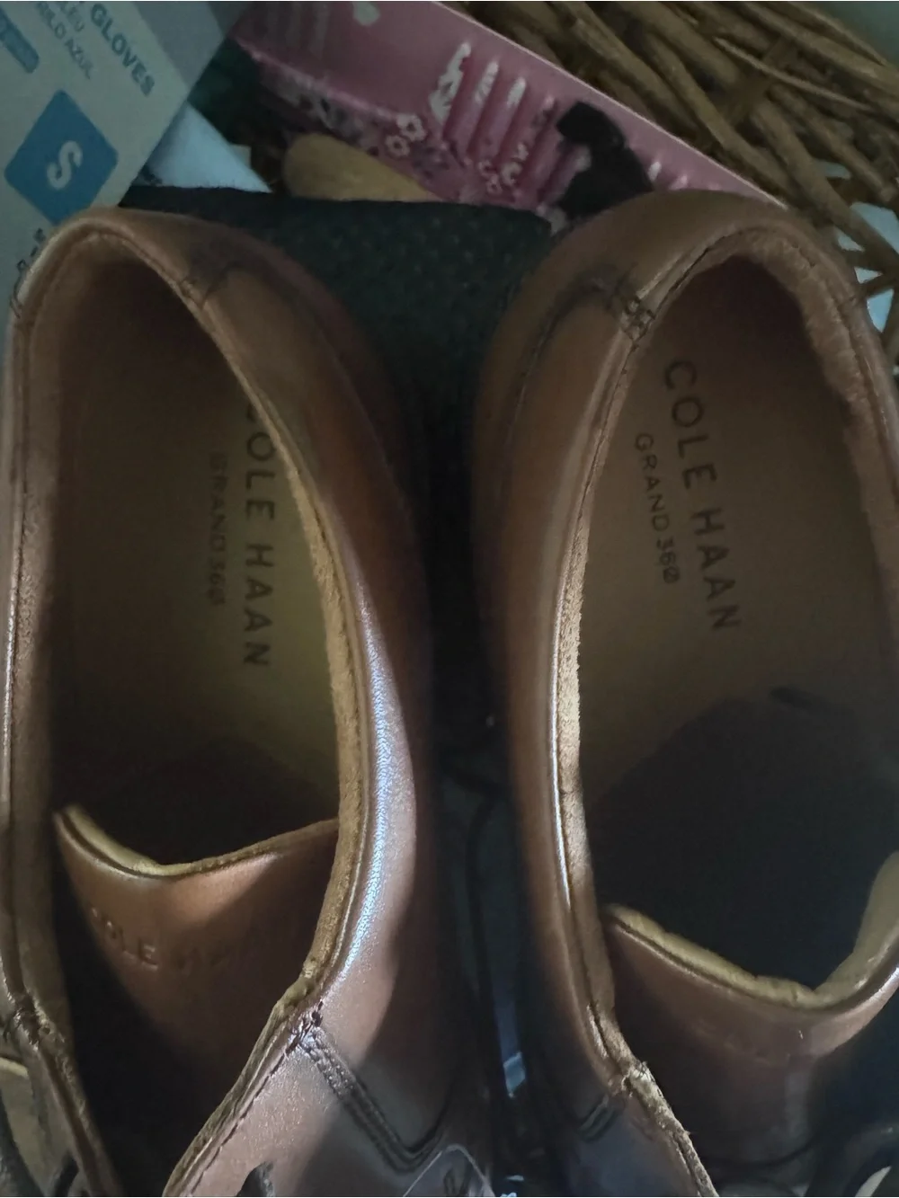 Cole Haan Men's Brown Leather Lace-Up Rain & Snow Boots